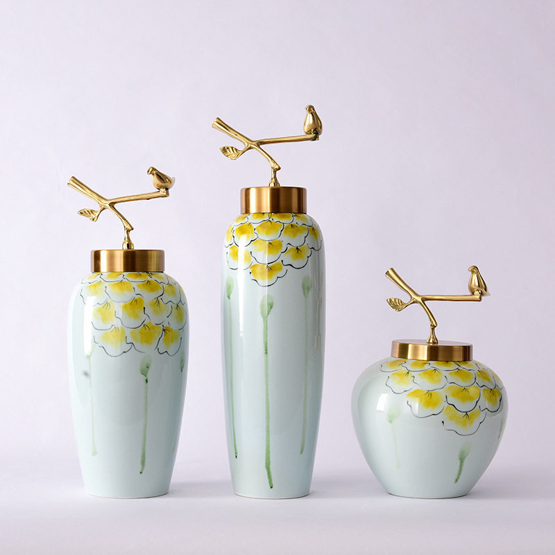 新中式陶瓷家居饰品摆件样板房售楼部客厅书房玄关简约插干花瓶,电子元器件市场,电线扎带/束线带,淘宝优惠券,粉丝福利购,淘宝优惠卷