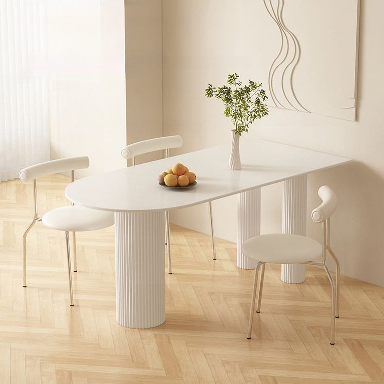 奶油风纯白色岩板餐桌餐椅组合现代简约小户型家用半圆形吃饭桌子,电子元器件市场,电线扎带/束线带,淘宝优惠券,粉丝福利购,淘宝优惠卷