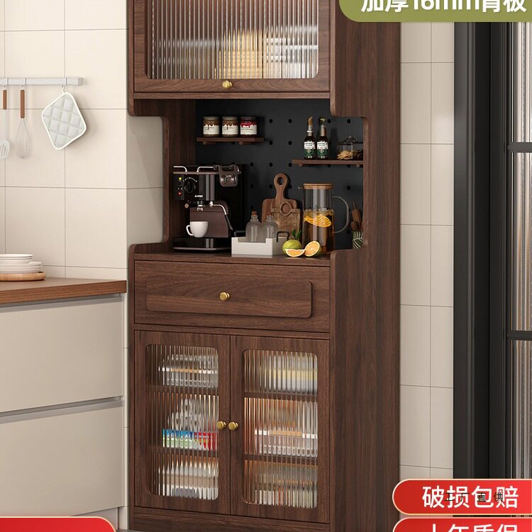 实木小户型靠墙窄高餐边咖啡柜