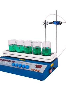 爱博特科技/ZNCL-S-5D型五工位加热智能磁力搅拌器多点位加热控温