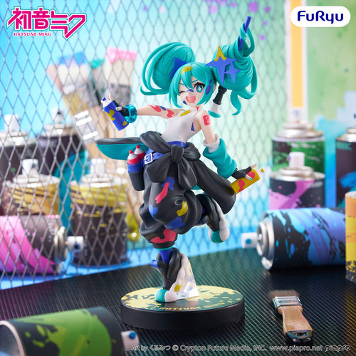现货Furyu初音涂鸦女孩手办