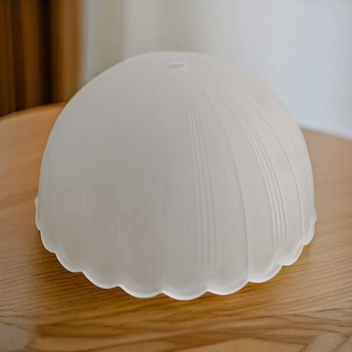 磨砂玻璃大号灯罩外壳替换圆形E27螺口卧室台灯现代防刺眼DIY配件