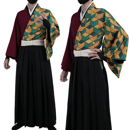 HOLOUN小欧家鬼灭水柱富冈义勇cos旧设剑道服C服