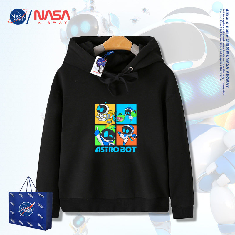 NASA宇宙机器人秋冬连帽卫衣
