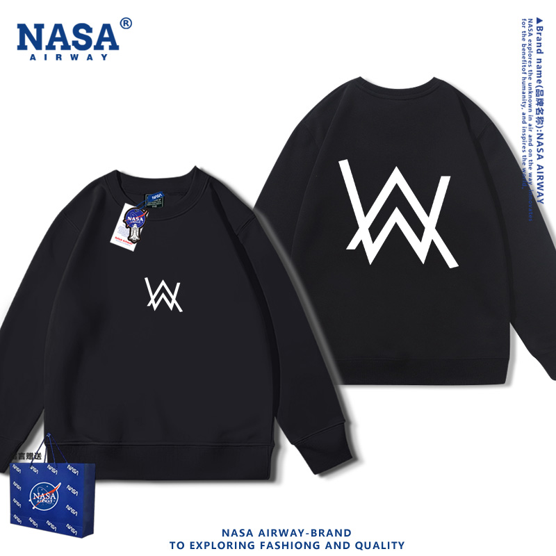 NASA AW艾伦沃克alanwalker同款圆领卫衣男女儿童秋冬加绒上衣潮