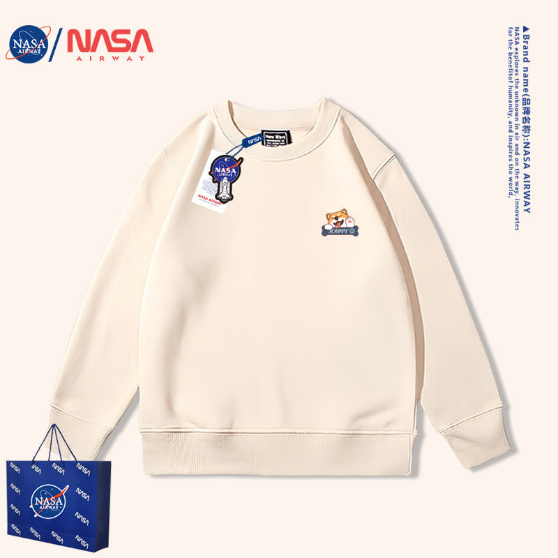 NASA联名小柯基卡通圆领卫衣