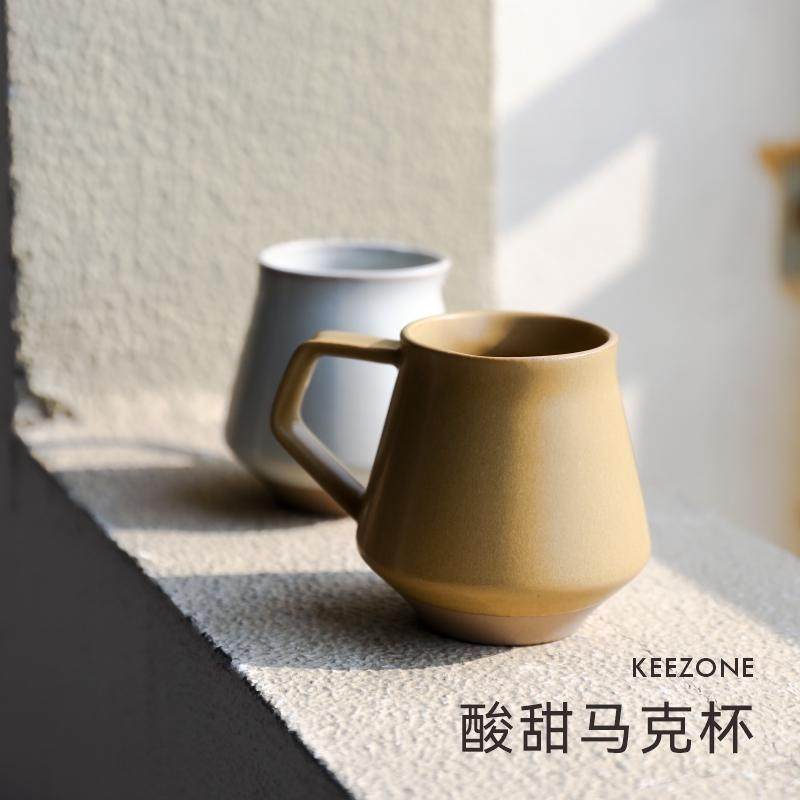 器场KEEZONE酸甜马克杯拿铁美式杯专业手冲陶瓷品鉴不烫手咖啡杯
