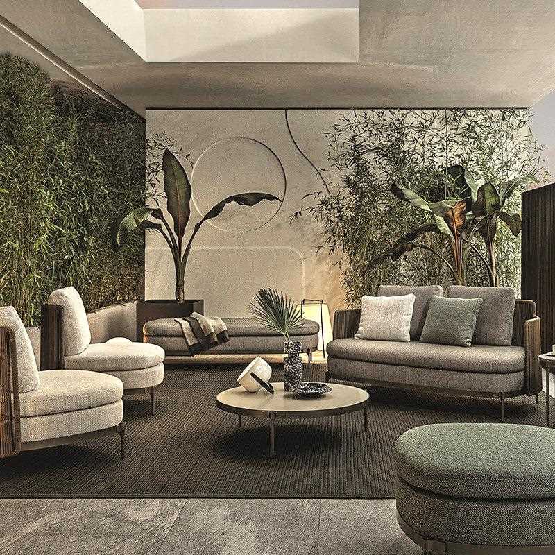 直销新款户外露台休闲藤编沙发组合室外庭院露天花园阳台藤椅藤沙