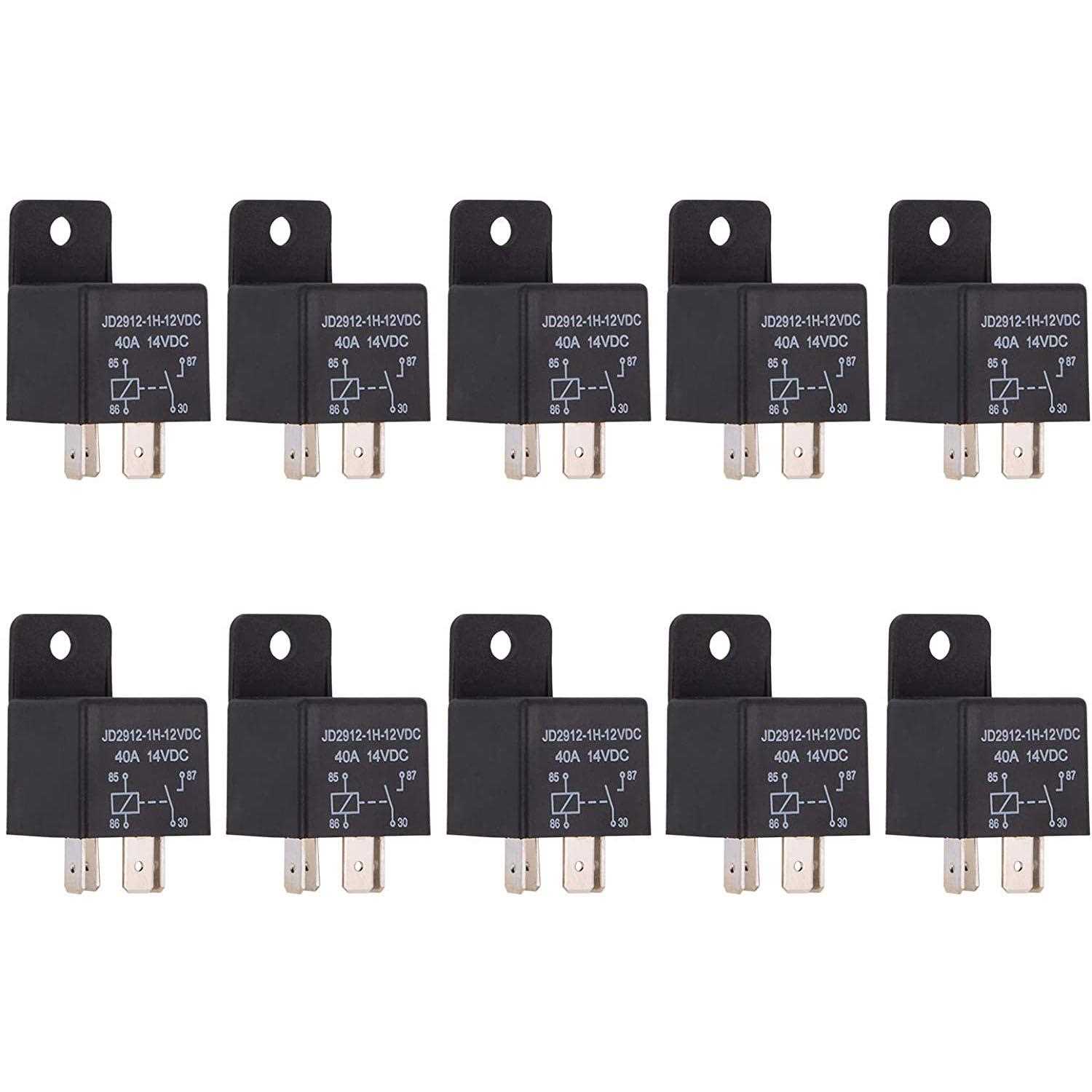 直销新款40A12V继电器四脚十只装 JD2912继电器 汽车继电器多用途