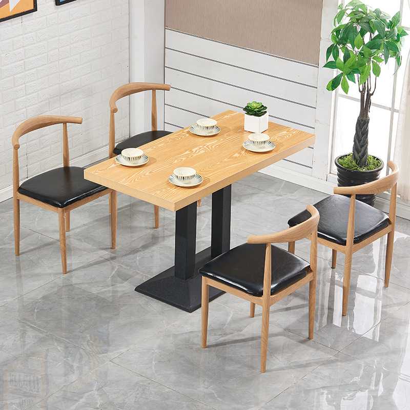 新款直销铁艺牛角椅简约甜品奶茶店桌椅饭店小吃店面馆麻辣烫快餐