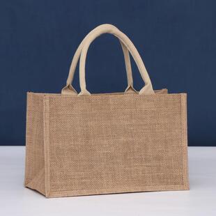 直销新款现货购物礼品麻布袋 广告宣传黄麻袋 亚麻收纳手提袋可印