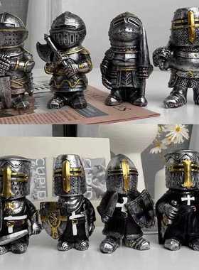 直销新款新款美式创意侏儒守卫骑士客厅花园摆件场地布置装饰树脂