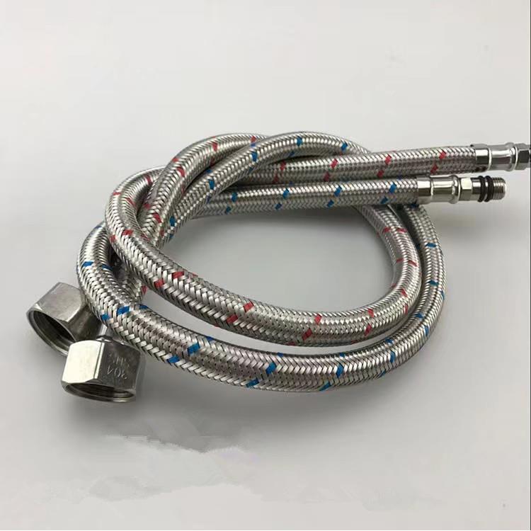 直销新款304不锈钢丝编织软管 DN15 G3/8 G1/2冷热龙头进水金属管
