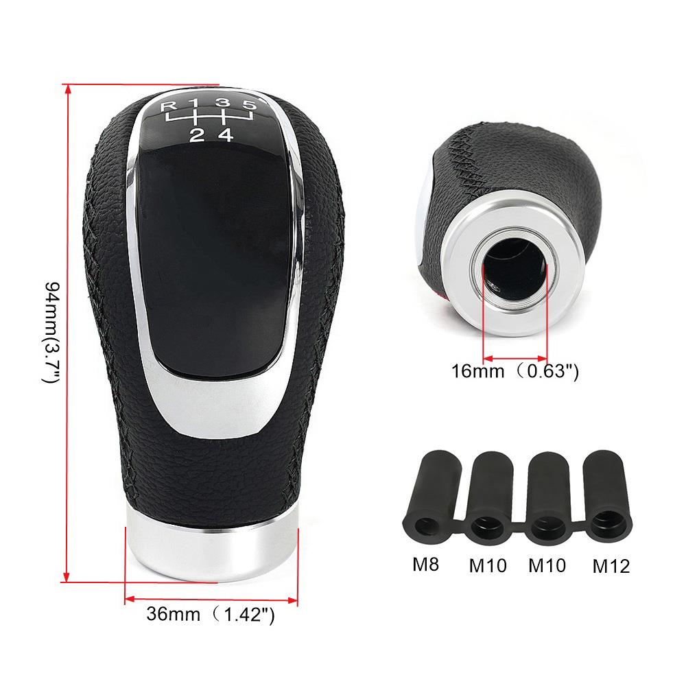 直销新款跨境汽车改装用品5速6速排挡头 PU换挡排档头 皮革档把头