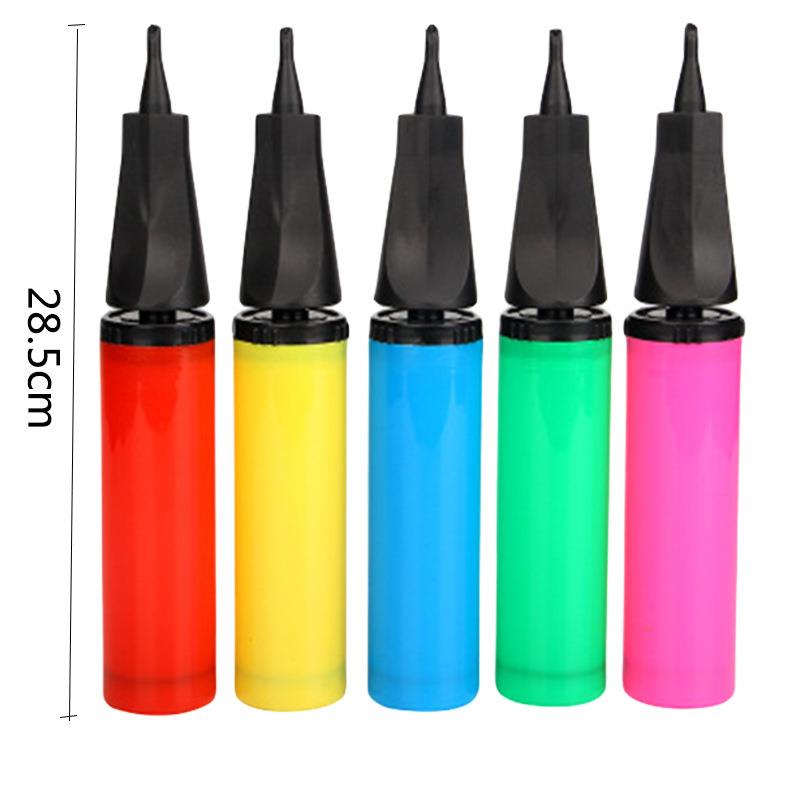 直销新款气球手推打气筒 便携式马卡龙色手推打气筒 充气泵气球充