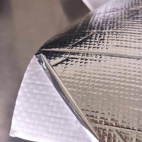 直销新款复合珍珠棉编织布铝膜保温包隔热材料PE编制镀铝膜