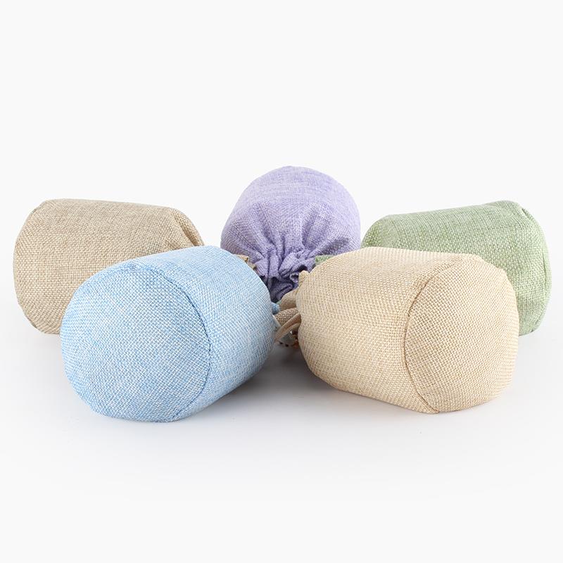 直销新款仿麻束口袋圆底酒袋印刷logo麻布袋饰品小布袋子包装袋亚