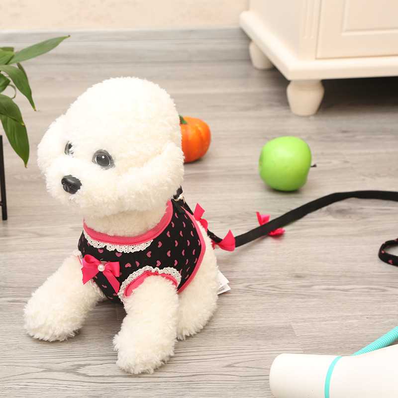 新款直销狗狗胸背带公主牵引绳幼犬小型犬狗绳子狗链子外出遛狗绳