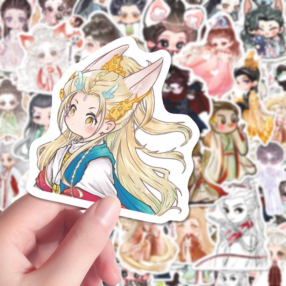 96张水龙吟贴纸可爱卡通罗云熙敖子逸林允Q版周边贴画diy手机手账