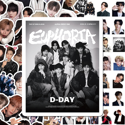 160张爆款韩团ALD1贴纸ins高颜值偶像周边帅照装饰手帐手机壳贴画