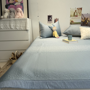 正官旗夏季提花星空蓝凉感冰凉席床笠款三件套A类母婴级加厚床席.