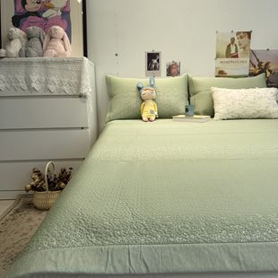 正官旗夏季提花星空绿凉感冰凉席床笠款三件套A类母婴级加厚床席.