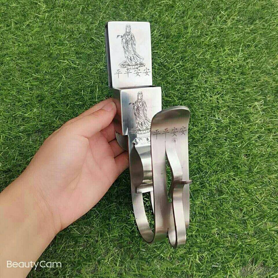 架子工木工电动扳手挂钩腰架新款双沟纯白不锈钢材质加保险扣其它