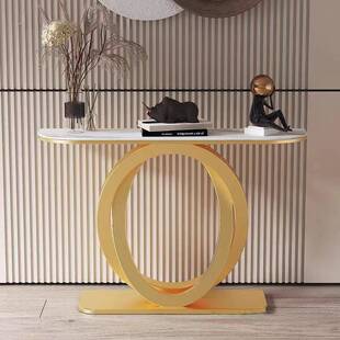 2简025年关新款奢岩板玄桌轻入户靠墙001边桌现代约玄关柜玄关台