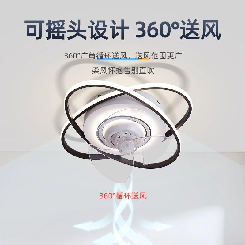 智SX1919能灯客厅顶风扇灯卧静音电室扇一体个性轻奢大灯带吸风扇