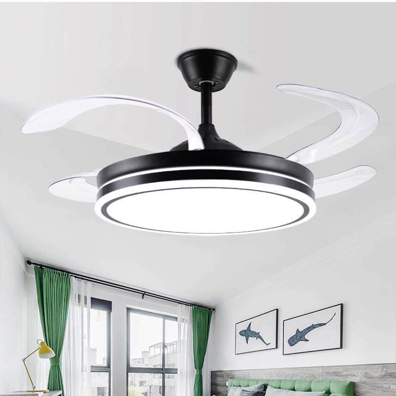 隐形风扇灯现代简约吊灯吊202扇新款吸顶5风扇灯餐厅客厅54卧室一