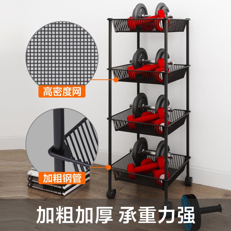 厨房菜篮子置物架蔬菜水果收纳筐落地多层冰箱侧面放菜储物架子