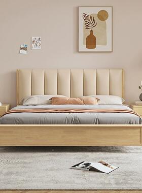 实木床现代简约15米CXA.用双人床1家.8主卧经济型高床箱储物单人