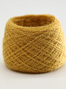 1种支蜈蚣纱龙纱半边绒ZY024001羽毛纱仿貂毛圈圈毛雪尼尼尔特花5