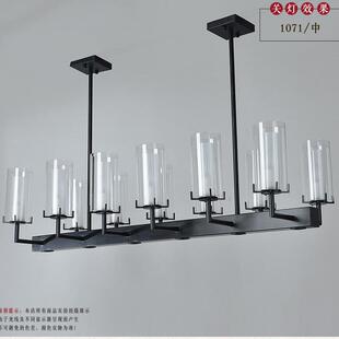 新中中式餐吊灯长方吧台吊灯酒店前厅台国风长条形形餐厅吊灯酒店