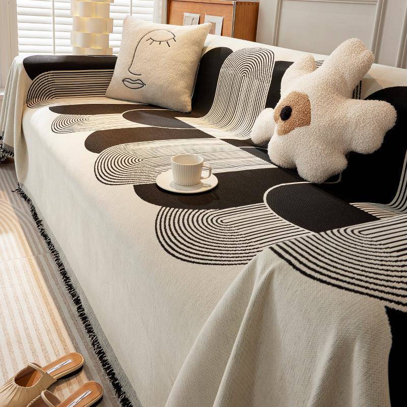 2025新款沙WMS发布四盖季用雪尼尔通发沙巾全盖一片式沙发aω