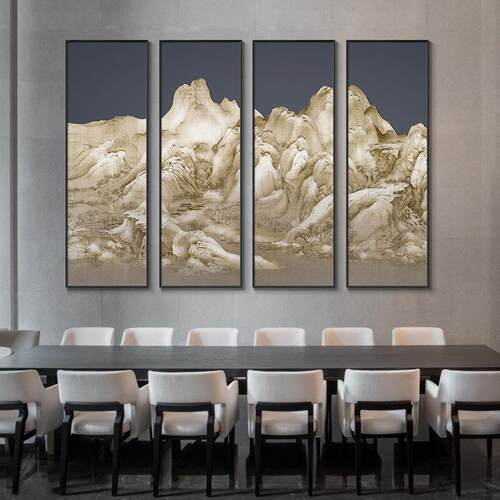 W1T新F76T9J68R中画山水画客厅装饰中国风油画卧室式书房挂画酒店