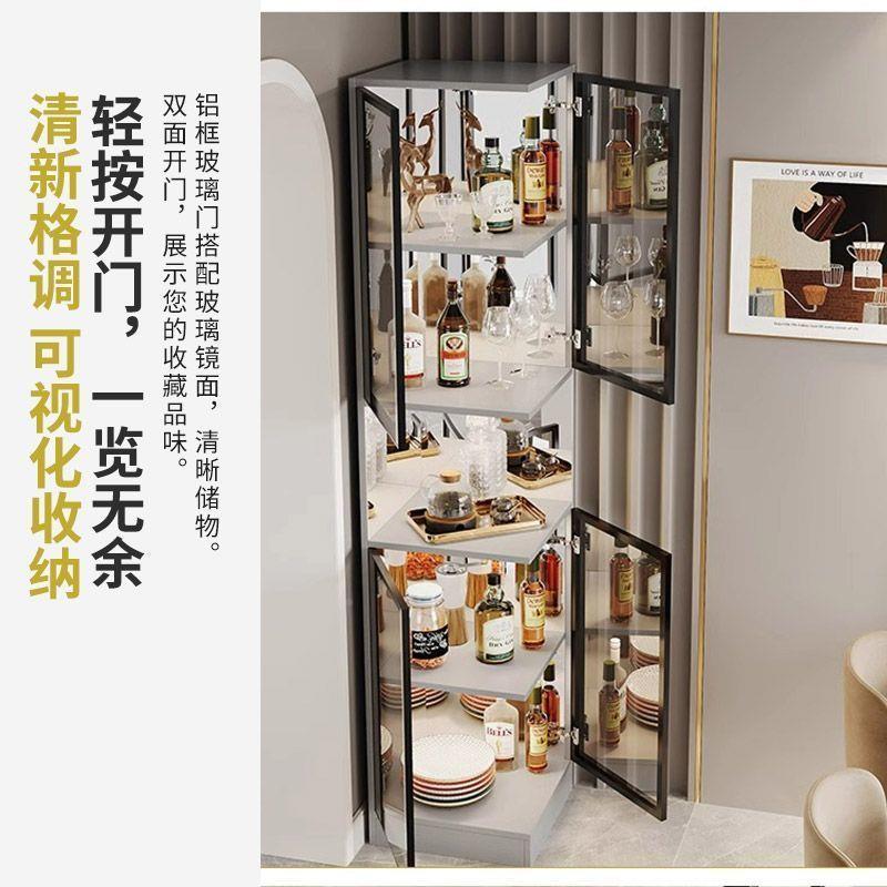 fLOK-94212E玻转角酒柜展柜家璃用客厅靠墙代简约电视现柜边酒柜