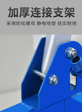 厂家蓝色方管四轮推静音动加厚仓车库搬运8450推折叠平板拉货手车