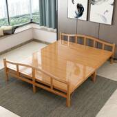 夏季 实竹HMN床午便宜可折床叠床单人双人家用成人休午睡硬板凉木