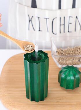 厨用品房创意家合XW1907居木制仙人掌胡椒研磨器调瓶调料套装组味