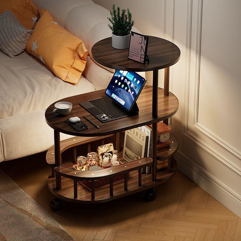 实木床头柜带一灯衣帽边几架体卧室床边收纳架置物小可移架动边几