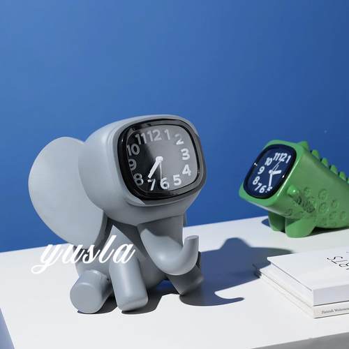 简卡通可装爱时钟表摆件儿童房样板间座钟钟电视柜床ZMB台头软饰