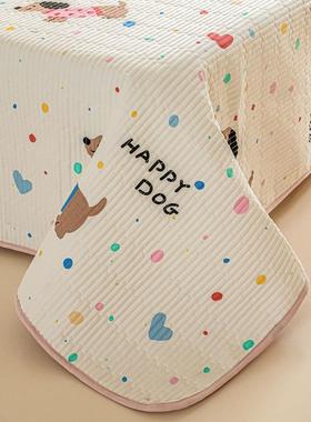 A类纯棉双MZO面床盖单件四季通用00棉榻全米榻1夹棉防滑单人床单