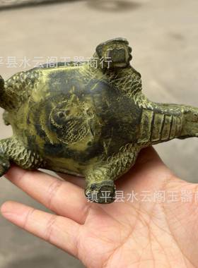 长寿龟铜器龙龟铜器乌龟青铜器百寿龟玄关阳台客厅家居装工艺品