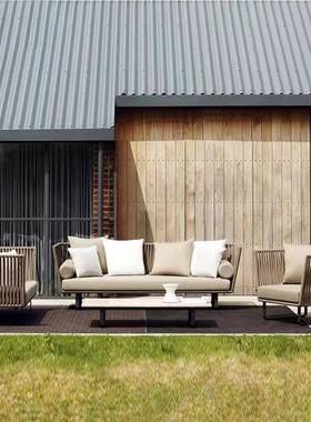 户沙发藤编别墅庭院园休闲藤椅店露天阳酒台防水防外FGV晒室花外