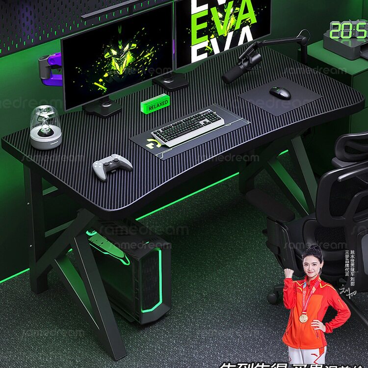 三梦电脑桌台式电竟桌子简易出租屋书桌家用卧室工作台学习办公桌