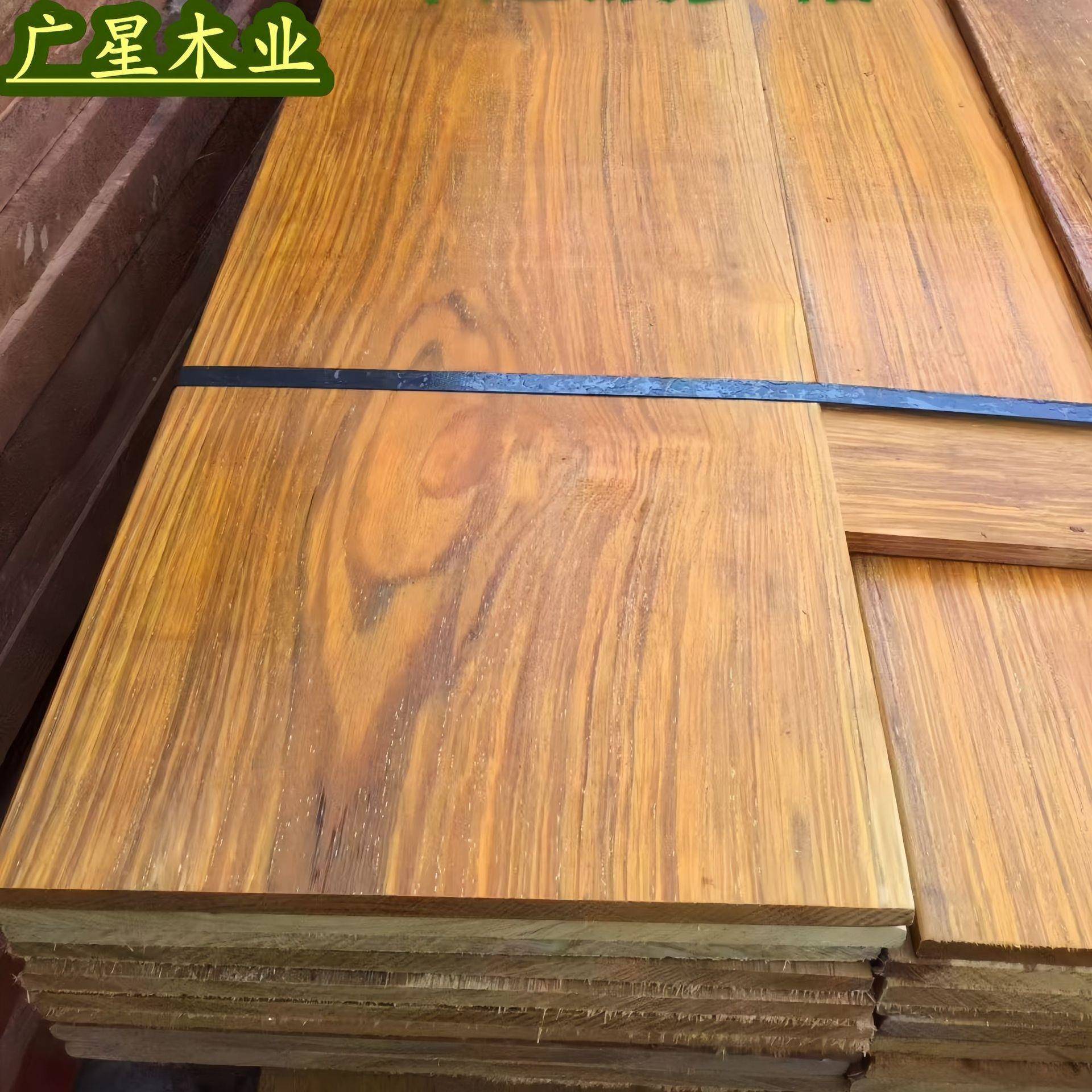 室外地院板走印尼菠萝实木庭露台廊木板54156262防滑槽平面栈格道