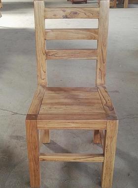 F75869HJ5NQ老J纯实木榆木白坯餐椅子凳子靠背扶手人榫卯主椅椅饭