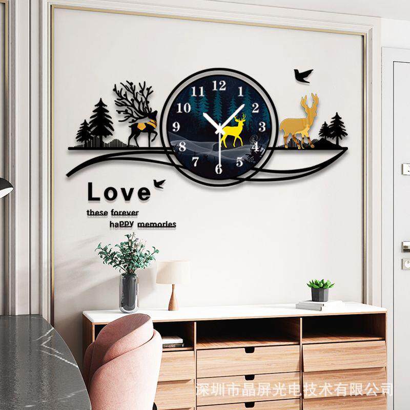 欧式轻奢钟家挂用个性时尚装饰客墙钟表挂YOA创意网红厅静音时钟