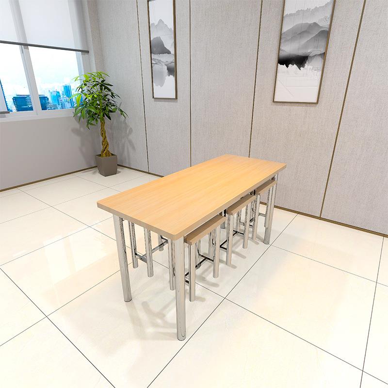 学校食餐椅餐饮饭店挂凳餐桌桌餐椅洽谈桌椅4人6人面馆连堂体桌桌